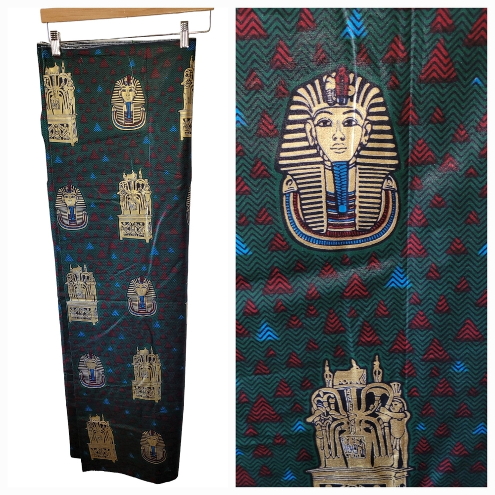Egyptian Print Fabric King Tut
